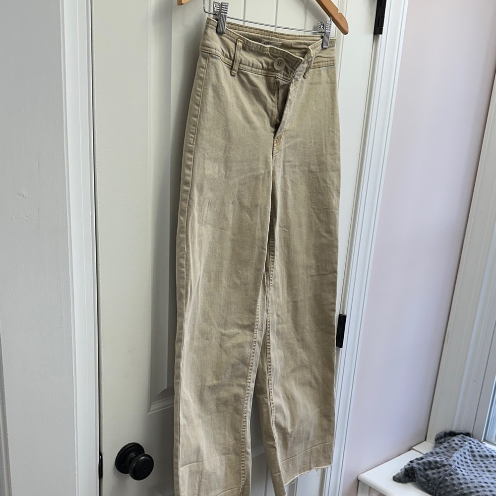Oat New York Beige Flare & Wide Leg Jeans